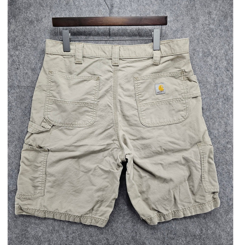 Carhartt Mens Tan Khaki Carpenter Work Shorts Relaxed Fit Utility 30